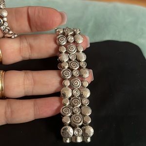 Brighton crystal scrolls earrings bracelet